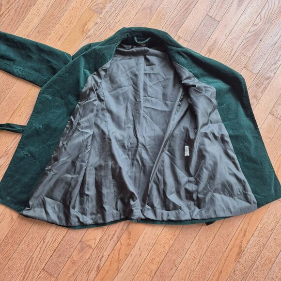 Green Corduroy Belted Jacket • Size 38 (S/M Fit) • Fully Lined - Picture 6 of 15